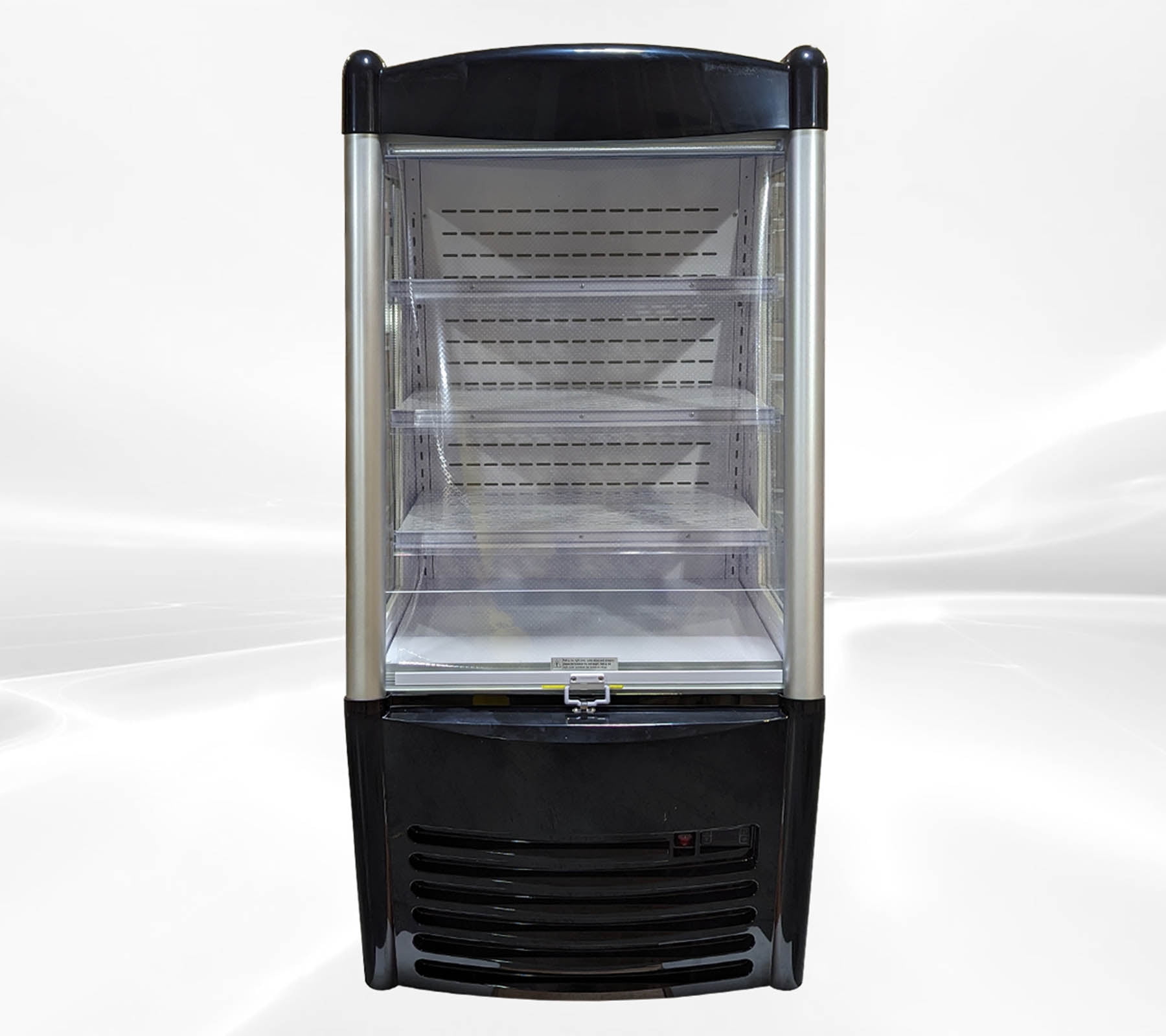 29 in. Open Air Refrigerator Display Merchandiser, 8.6 Cu. Ft., NSF Commercial Grab & Go Cooler, Black