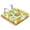 Natural/Metal Weight, variant on Nature Tek Square Natural Bamboo Napkin Holder - with Weight - 7 1/4" x 7" x 3" - 1 count box