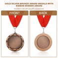thumbnail image 4 of Uxcell Award Medals Place Winner Medals with Red Ribbon Prize Medals for Competitions Sport Meetings Spelling s Bronze, 4 of 7