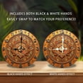 thumbnail image 2 of Hand Carved Wooden Wall Clock Orange Mandala Design 10-Inch Silent Wooden Wall Clock, Battery Operated (AA Batteries Not Included), Artistic Home Decor, 2 of 7