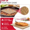 thumbnail image 3 of Round Pizza Stone for Oven and Grill Oven Baking Stone for Bread Cordierite Pizza Pan for Baking Crispy Pastry Bread and Cookies Includes Carry Rack and Dough Scraper, 3 of 8
