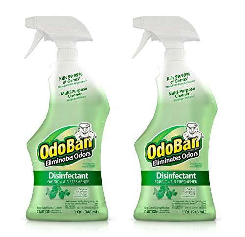 OdoBan Ready-to-Use Odor Eliminator and Disinfectant, Original Eucalyptus Scent, 2 Spray Bottles