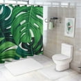 thumbnail image 7 of Facannap Leaf Waterproof Shower Curtain Multiple Sizes 100% Polyester Fiber Washable Bathroom Curtain with Hooks 36x72, 7 of 7
