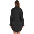 thumbnail image 3 of Eternatastic Button Down Nightgowns for Women Long Sleeve Night Shirt Sleep Shirt V-Neck Sleep Dress Pajama Sleepwear, 3 of 6