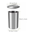 thumbnail image 2 of Conducto de basura de acero inoxidable para encimera empotrado, receptáculo oculto con tapa abatible para cocina, baño, oficina, ahorro de espacio, resistente a rayones, resistente al aceite, fácil, 2 of 5