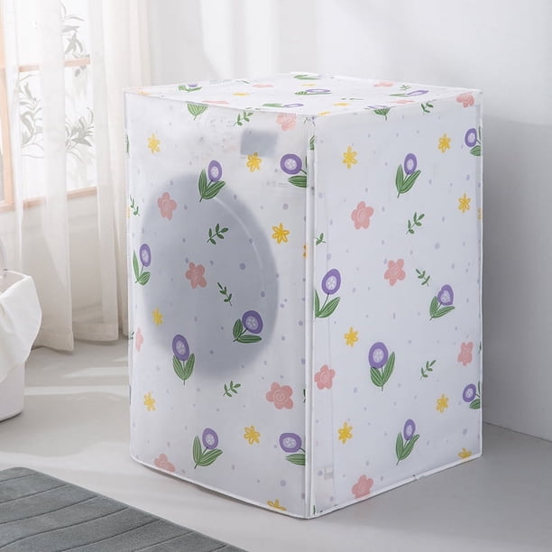 Nvzi Funda protectora para lavadora de tambor de 1 pieza, resistente al agua y al polvo,funda protectora de tela para el hogar, 58 x 62 x 85 cm (estilo 3)