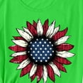 thumbnail image 5 of Htigea Independence Day T Shirt for Women Sunflower Graphic Crewneck Short Sleeve Shirts 4th of July Patriotic Tees Casual Loose Fit Summer Tops 2025 Clearance Green,M, 5 of 9