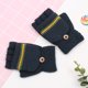 thumbnail image 1 of Versión coreana de los guantes de medio dedo a rayas para niños y hombres de tendencia, para viajes de invierno cálidos, 1 of 6