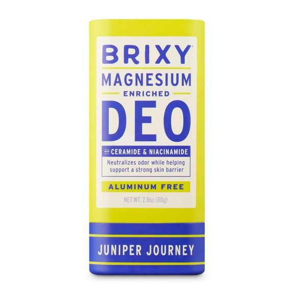 BRIXY Magnesium Deodorant, Odor Control With Ceramide & Niacinamide For Skin Health, Aluminum Free, Baking Soda Free, EWG VERIFIED, Sensitive Skin Deodorant, Vegan, Plastic Free, Lightly Scented