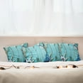 thumbnail image 3 of Ambesonne Vintage Throw Pillow Cover 4 Pack, Nautical Ocean Scenery, 24", Turquoise Navy Blue, 3 of 6