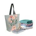thumbnail image 2 of FORMRS Womens Canvas Tote Bag with Zipper Inner Pocket Shoulder Handbag, Stars Flower, 2 of 7