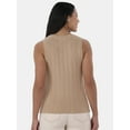 thumbnail image 3 of Time and Tru Women's Crew Neck Twist Front Tank Top, Sizes XS-3XL, 3 of 5