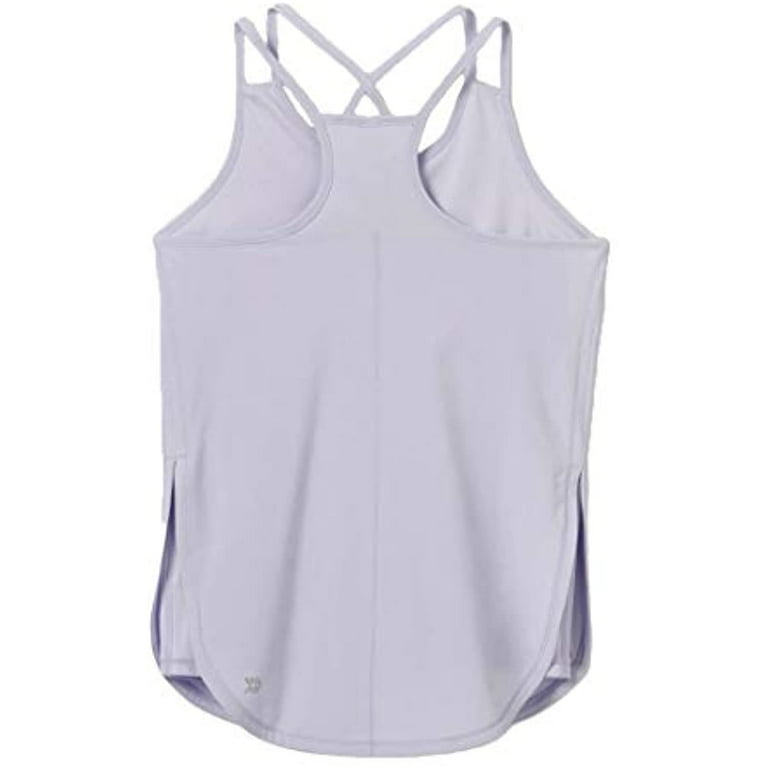 All in Motion Girl's Double Layer Stretch Woven Tank Top (Lilac, L)