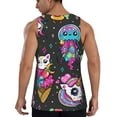 thumbnail image 2 of Sigee Cat Icecream for Men's Workout Tank Top, Athletic Gym Sleeveless Shirt - Quick Dry, Lightweight, Breathable X-Large, 2 of 9
