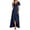 D349/Navy, variant on Dresses For Women Elegant Casual Chiffon Dress With Double Collar And Hemline Flounce For Party Evening Wear Beach Vacation Outfits Fashion Clothing