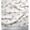 thumbnail image 1 of Soimoi Polyester Crepe Fabric Leaves & Floral Night Wear Print Sewing Fabric Yard 52 Inch Wide, 1 of 1