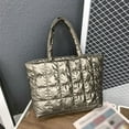 thumbnail image 2 of ESULOMP Women's Tote Bag Large Shoulder Bag,Tote Padded Winter Handbag Space Tote Bag Feather Shoulder Bag Shopping, 2 of 7