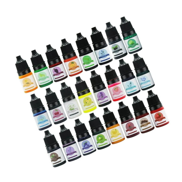 24 Couleurs Teinture en Résine Époxy Teinture Pigment en Résine Mélange de Pigment en Résine Couleur Bricolage Outil d'Art et d'Artisanat