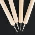 thumbnail image 3 of Outils de Pointillage, Outils en Bois et Acier Inoxydable, 4 Pcs pour Poterie, Sculpture, Modélisation, Artisanat, 3 of 8