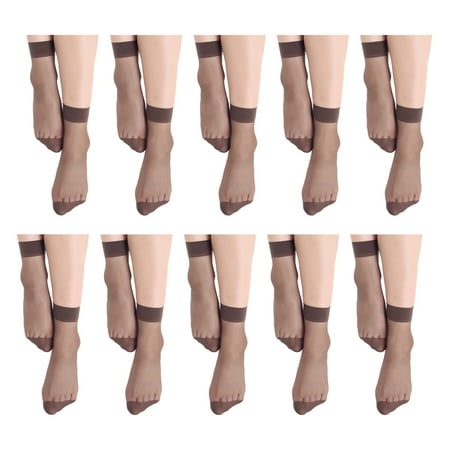 

maytalsoy 10 Pairs Socks Ultrathin Mesh Design Good Elasticity Sweat Absorption Invisible Anti-hook Socks for Summer Coffee