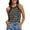 A-Black151, variant on Womens Tank Tops Halter Crew Neck Casual Tops Slim Fit Ribbed Horizontal Stripe Knit Cropped Cami Tops