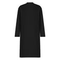 thumbnail image 5 of IROINNID Formal Dress for Women Wedding Guest Evening Night Party Dress Elegant Plus Size Dress Round-Neck Sundresses Knee Long Sleeve Dress,Black, 5 of 5