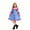 Blue, variant on Girls Colorful Striped Long Sleeve Top & Printed Suspender Skirt Costume Set, Kids Dress Up Outfit for Halloween & Themed Party