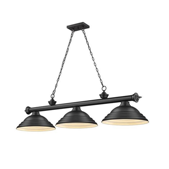 Z Lite 2306-3MB-SMB 3 x 60W Cordon Medium Dimmable Billiard Light, Matte Black