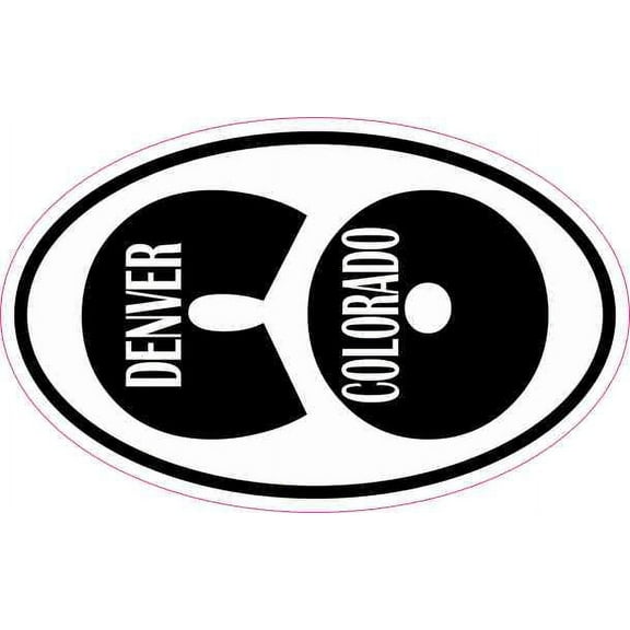 4in x 2.5in Oval CO Denver Sticker