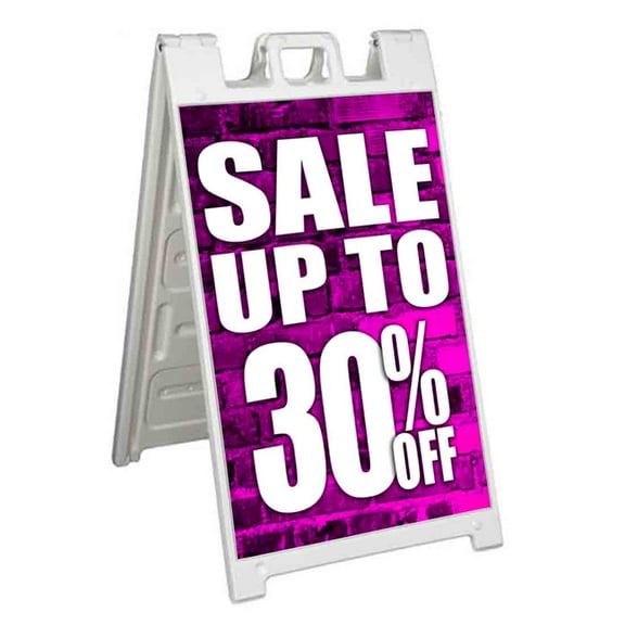 Sale Up To 30 Percent Off (24" X 36") Standard A-Frame Signicade, Includes Decal Applied To Stand