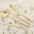 thumbnail image 4 of 304 Stainless Steel Spoon Fork Titanium Plating Tableware Western Cutlery, 4 of 8