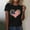 Black, variant on Womens 4th of July Shirts Independence Green Tops American Flag Patriotic Eagle Pullover Plus Size Short Sleeve T Shirts for Ladies Crew Neck