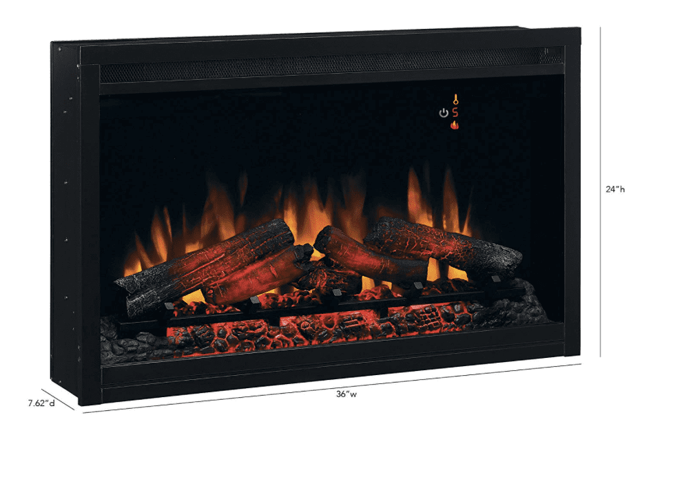 ClassicFlame 36 Traditional Built-in Electric Fireplace Insert 120 volt
