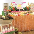 thumbnail image 5 of Vjnyvs Grass Table Skirts Hawaiian Table Decorations Party Grass Table Cloths Tropical Table Cover for Summer Beach Garden, 5 of 7