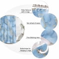 thumbnail image 6 of Light Blue Marble Waterproof Fabric Shower Curtain,Ink Painting Art Luxury Modern Waterproof Fabric Shower Curtain for Bathroom Curtains Bathtubs Hotel Shower Curtains with 12 Hooks Long 72x78in, 6 of 8