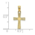 thumbnail image 6 of Auriga Fine Jewelry 14K Yellow Gold Textured Cross Charm for Women (L - 18.5 mm), 6 of 6