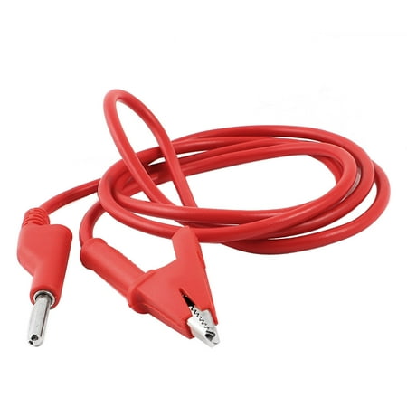 Red Multimeter 4mm Banana Connect to Alligator Clip Test Probe Cable 1M ...