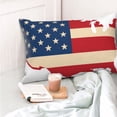thumbnail image 4 of Kdxio Cotton Pillow Cases 20"x30" Pillowcases,Soft and Breathable Bedroom Pillow Cases-American Flag Map-No Pillow Core, 4 of 5