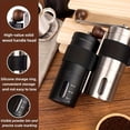 thumbnail image 4 of Stainless Steel Manual Coffee Grinder, Adjustable Grind, Hand Crank, No Electricity, Easy Clean, for Home, Camping & Travel, Ideal Gift, 4 of 10