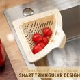 thumbnail image 4 of Magnetic Drainage & Filter Basket, Punch-Free Triangular Sink Strainer with Twist-Open Bottom, Kitchen Sponge Holder and Food Scraps Catcher, 4 of 8