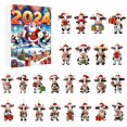 thumbnail image 2 of 2024 Christmas Advent Calendar Set 2D Holiday Tree Ornaments Home Festive Countdown Decorations for Holiday Season, 2 of 8