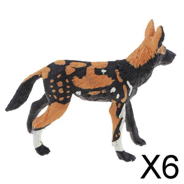 Paquete de 5-6 animales de vida silvestre, modelo de acción, juguete para niños, regalo, 6 piezas
