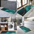 thumbnail image 2 of Green and Gold Marble Glitter Waves Pattern Kitchen Rug Mat,Kitchen Runner Rugs Non Skid Washable,Decorative Kitchen Floor Mats for Kitchen,Sink,Laundry,17"X47", 2 of 5