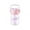 Pink, variant on Partheme 600ml Summer Themed Straw Cup, Shatterproof Water Bottle with Carry Handle, Stylish Large Capacity Cute Floral Tea Cup, Hidden Dustproof Straw and Removable Infuser for Student, White