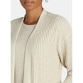 thumbnail image 2 of Time and Tru Women's Chenille Cardigan Sweater, Midweight, Sizes XS-XXXL, 2 of 5