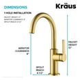 thumbnail image 6 of Kraus Oletto Single Handle Kitchen Bar Faucet in Brushed Brass, 6 of 9