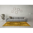 thumbnail image 3 of Ahgly Company Indoor Square Persian Yellow Traditional Area Rugs, 3' Square, 3 of 4