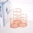 thumbnail image 4 of Porte-crayons multifonctionnel à rayures en fer rond en maille de fer(Or rose), 4 of 7