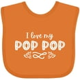 thumbnail image 3 of Inktastic I Love My Pop Pop with Hearts Boys or Girls Baby Bib, 3 of 4