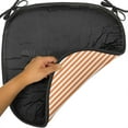 thumbnail image 6 of Abstract Chair Seating Cushion Set of 2, Modern Diagonal Pattern of Stripes in Tangerine Tones on a Plain Background, Seat Pads with Anti-slip Backing, 16"x16", Vermillion White, by Ambesonne, 6 of 7